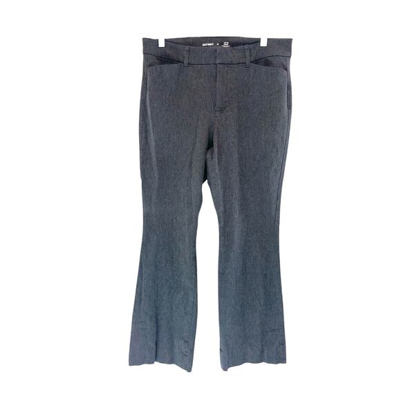 Old Navy Gray Office Work Business Ankle Length High-Rise Pixie Pants Size 12 - Picture 1 of 10